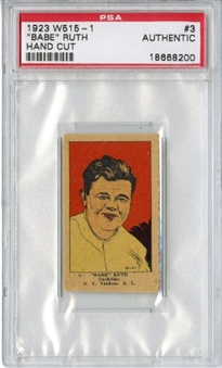 1923 W515-1 #3 Babe Ruth PSA Authentic